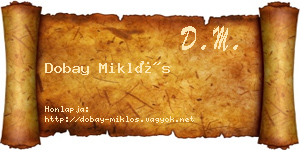 Dobay Miklós névjegykártya