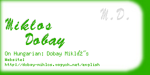 miklos dobay business card